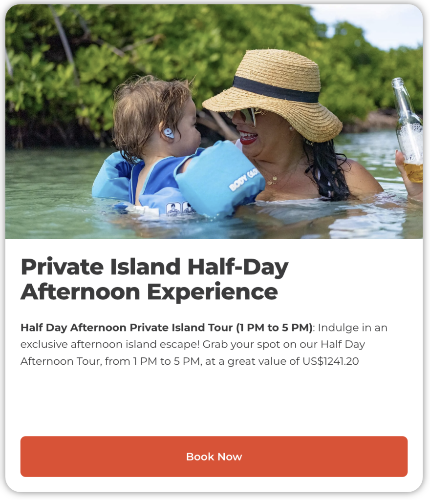 Half day private island tour